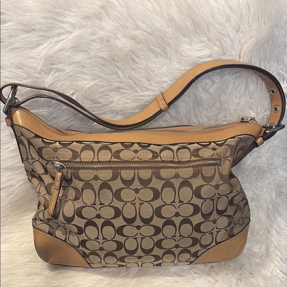 Coach | Bags | Coach Brown Patterned Shoulder Bag | Poshmark